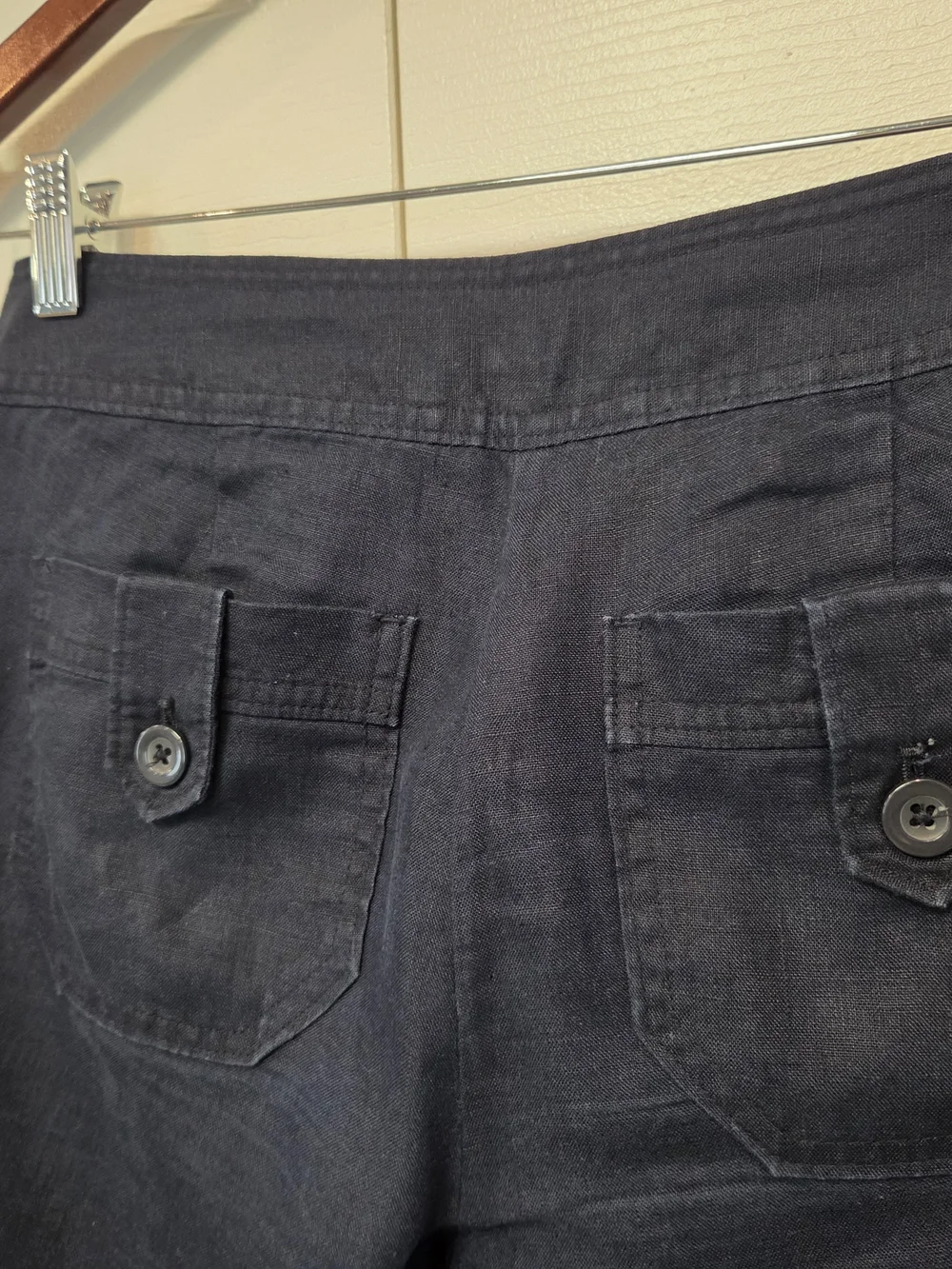 Women's Navy Blue Banana Republic Linen Pants - Size 2